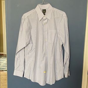 Pink and blue Button down Dress shirt, dry cleaned